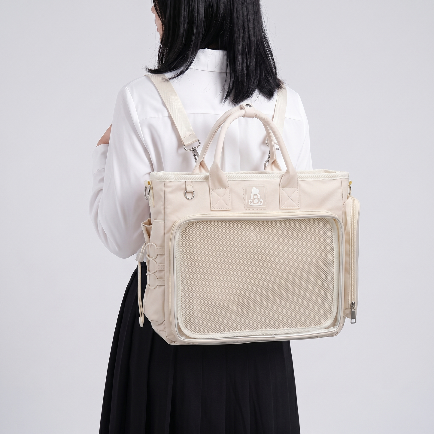 Hanaka Wide Itabag + INSERT | ita Bag Oshikatsu Ita Backpack Crossbody Clear Window Large Display Bag